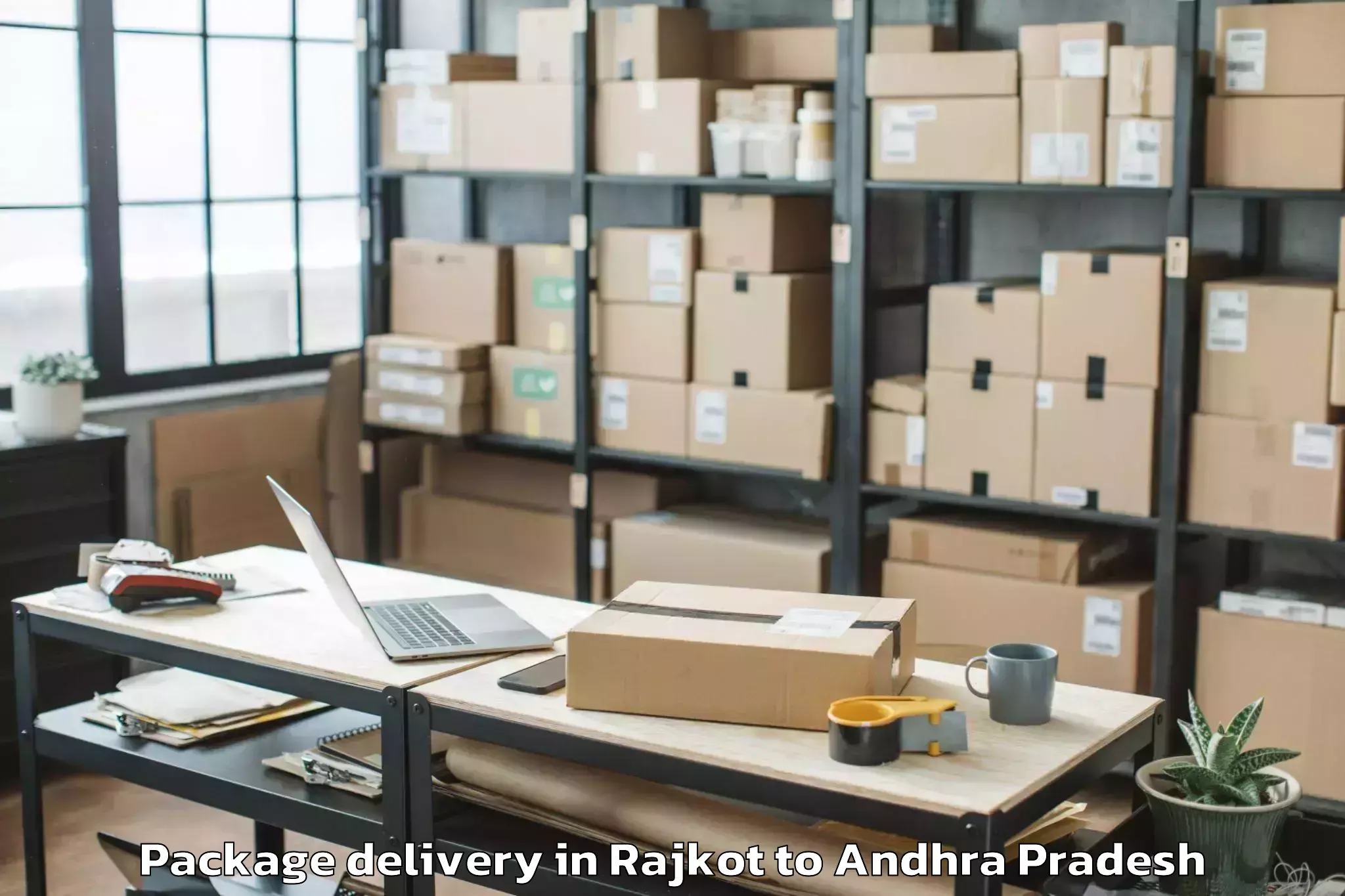 Reliable Rajkot to Pedakurapadu Package Delivery